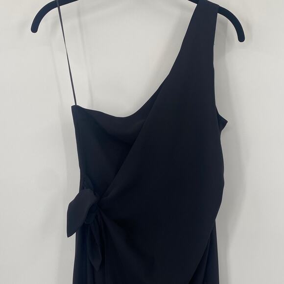 Amanda Uprichard Conetta Gown Maxi Dress Lightweight Crepe Black Womens Small - Picture 4 of 9